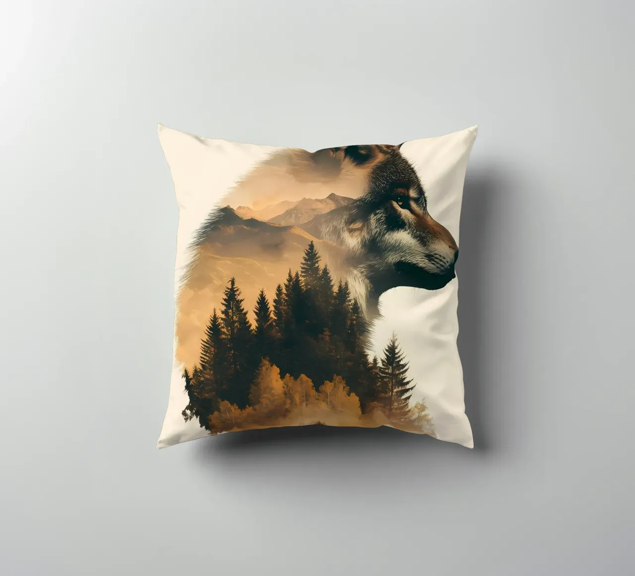 Wolf Animal decorative cushion by Pierre Walton