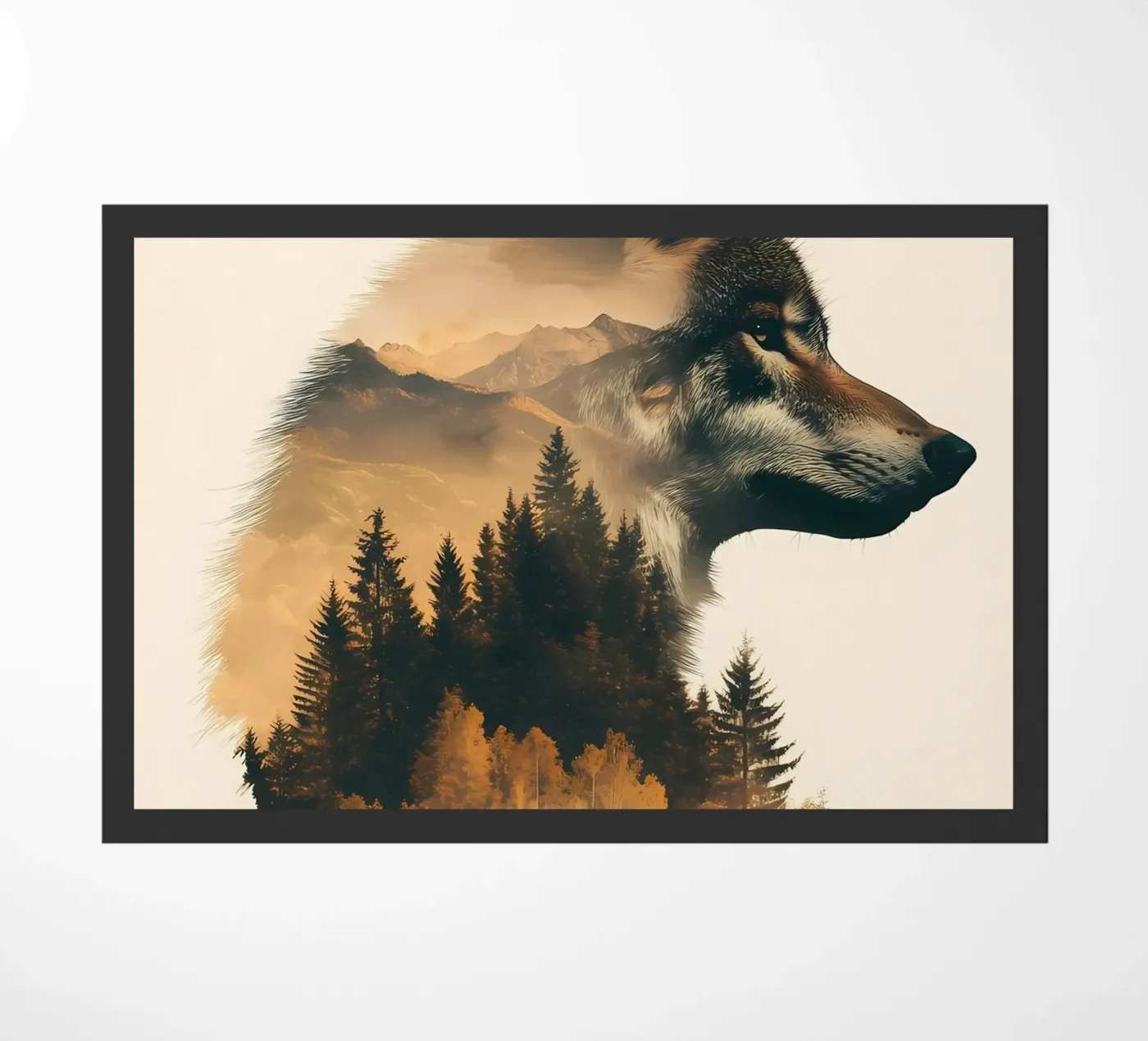 Wolf Tier Fußmatte von Pierre Walton