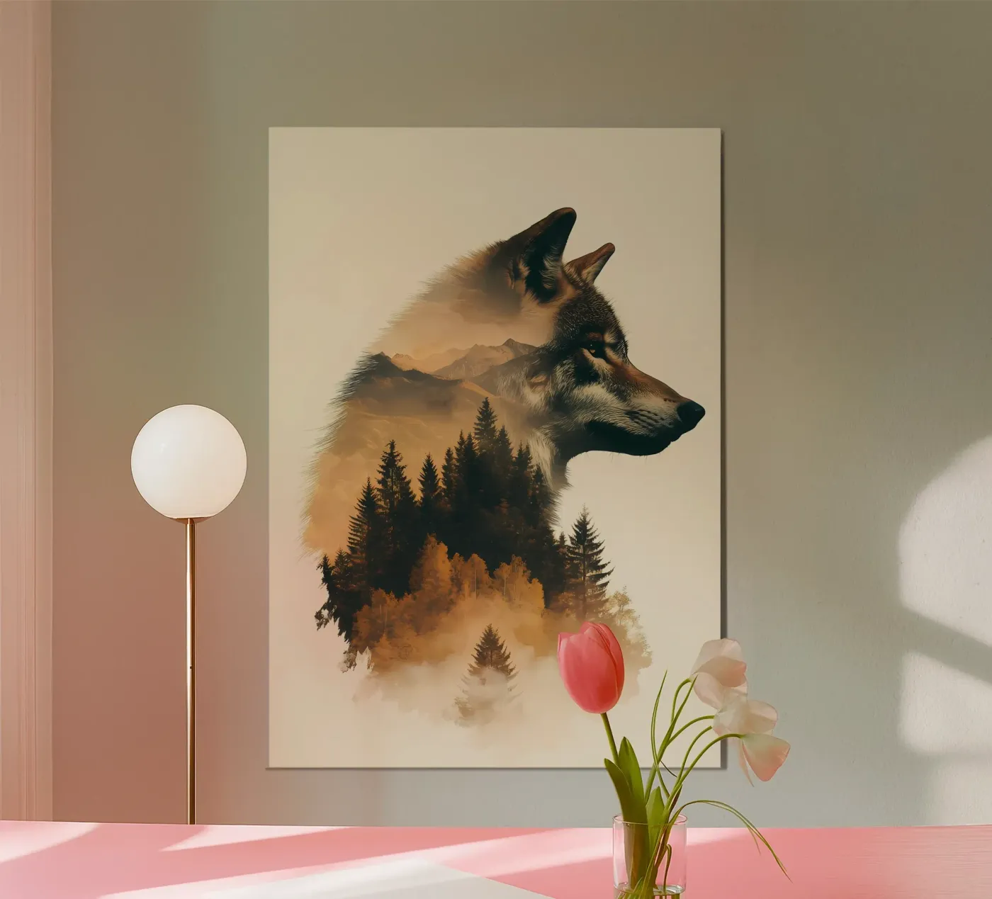 Wolf Tier Poster von Pierre Walton
