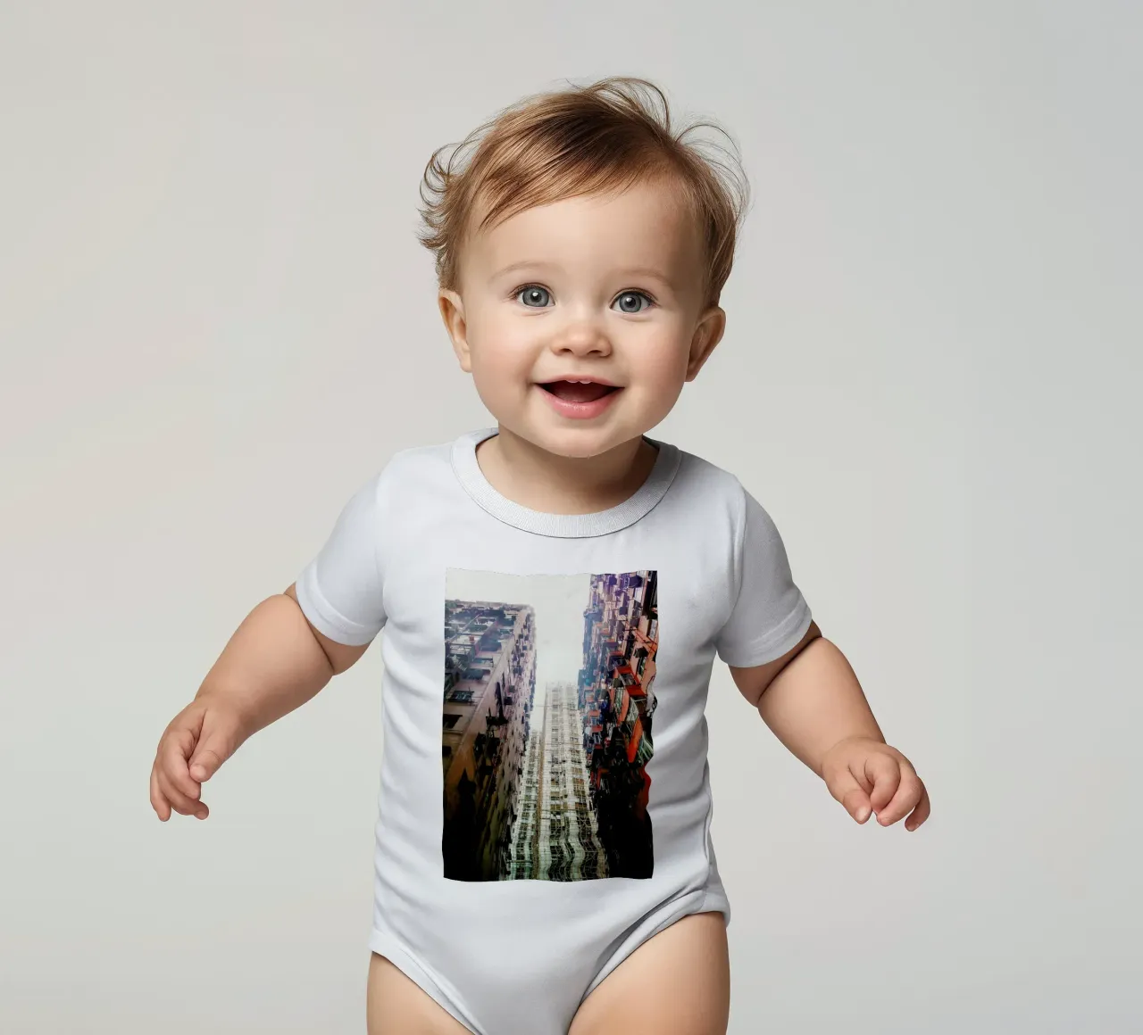 Hong Kong Architecture Kurzarm Babybody von Marc Schulthess