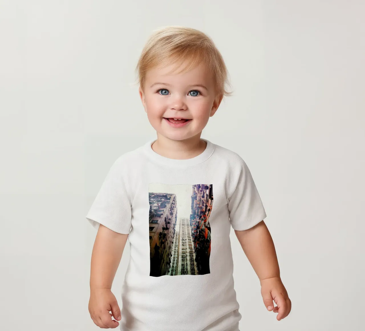 Hong Kong Architecture baby t-shirt van Marc Schulthess