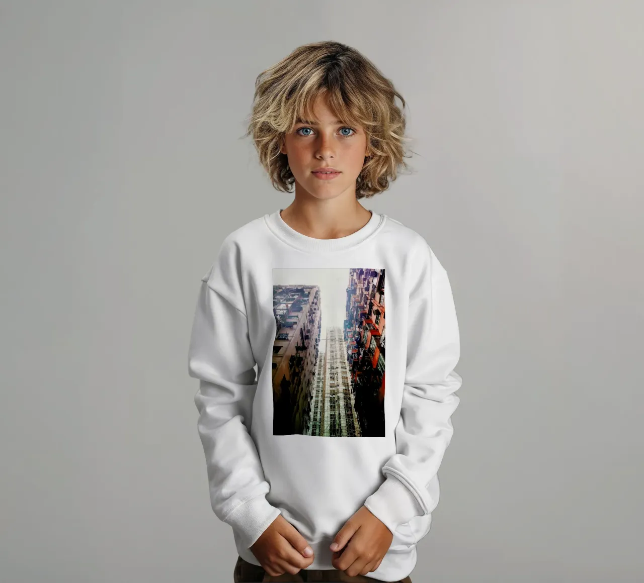 Hong Kong Architecture Kinder Sweatshirt von Marc Schulthess