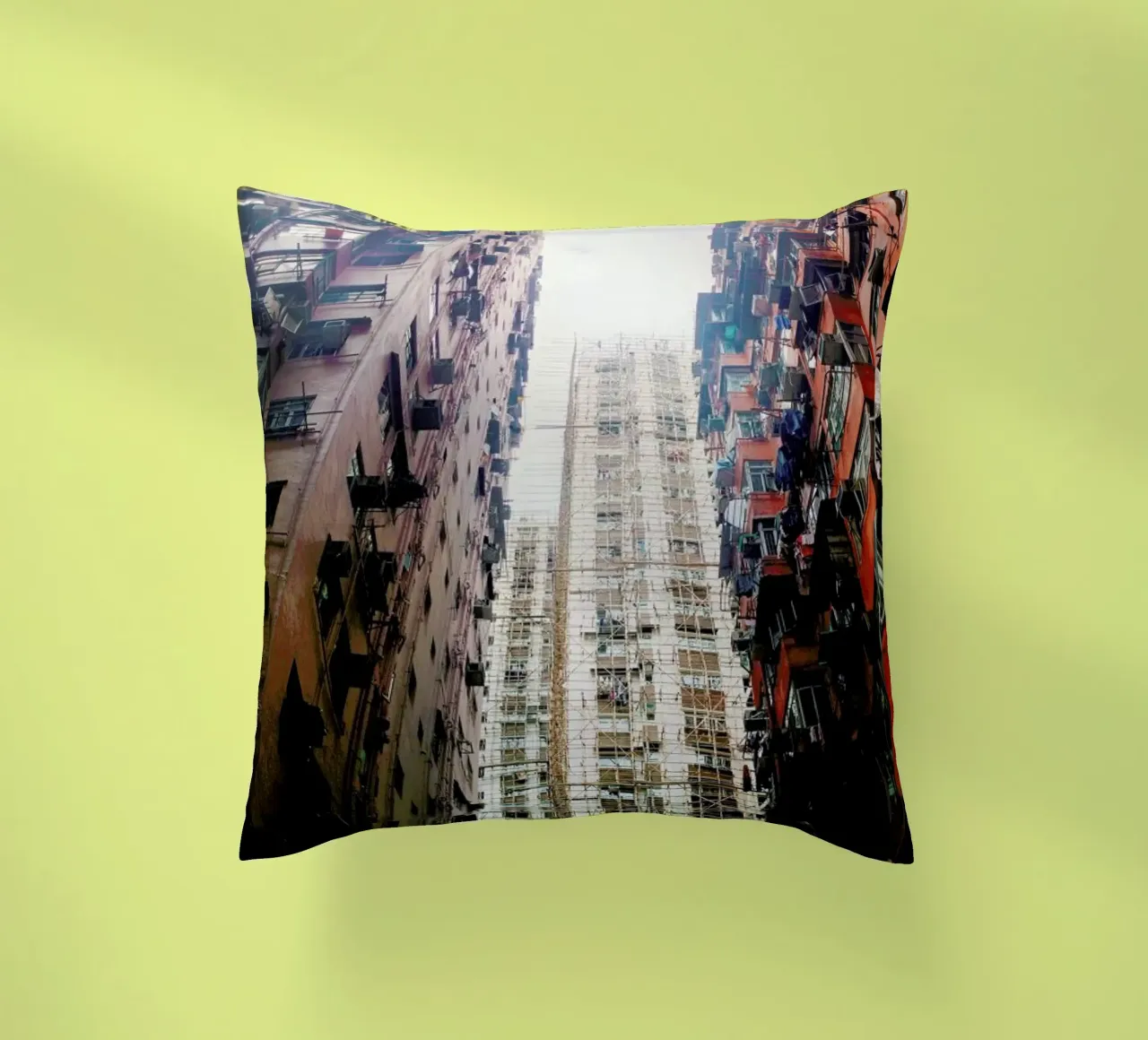 Hong Kong Architecture decorative cushion by Marc Schulthess