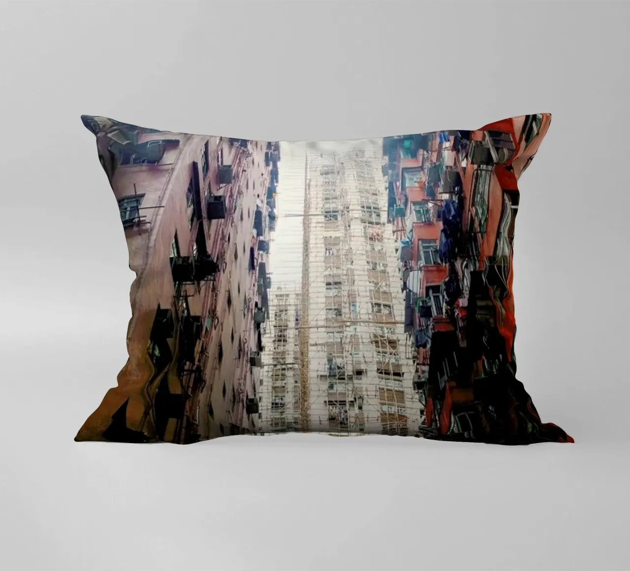 Hong Kong Architecture decorative cushion by Marc Schulthess