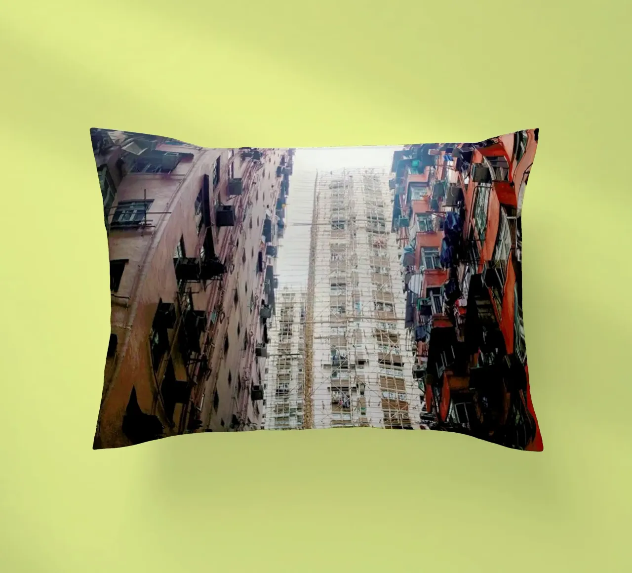 Hong Kong Architecture decorative cushion by Marc Schulthess