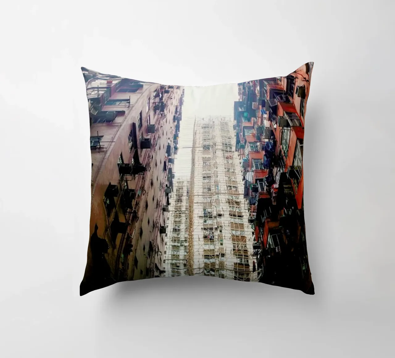 Hong Kong Architecture decorative cushion by Marc Schulthess