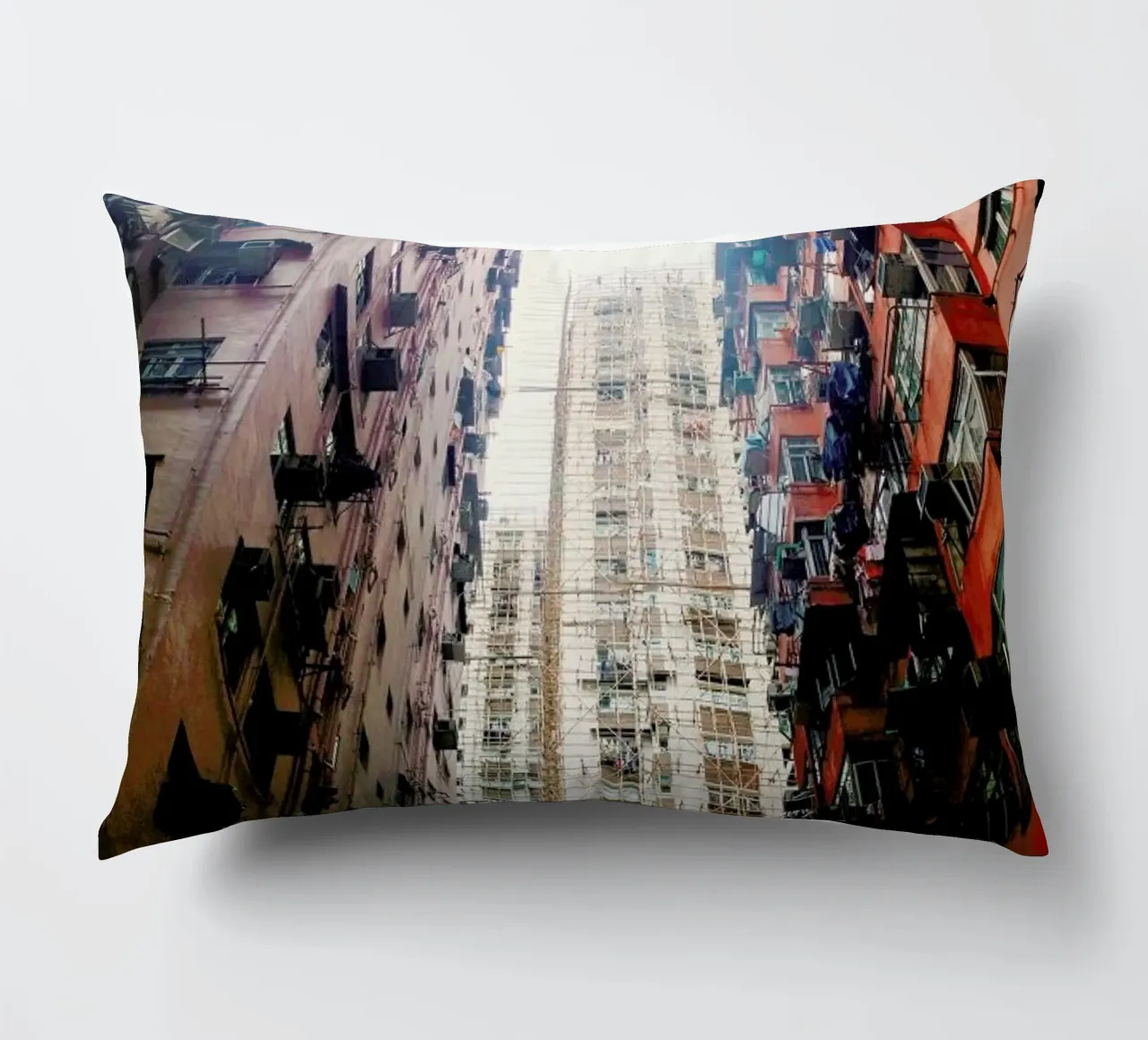 Hong Kong Architecture decorative cushion by Marc Schulthess