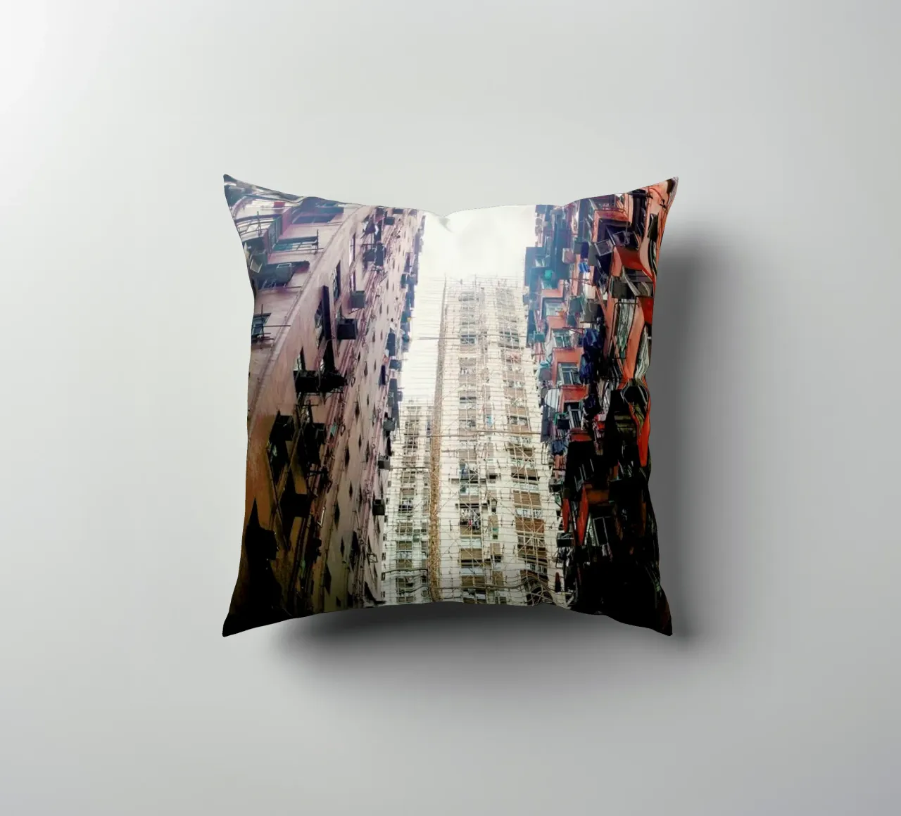 Hong Kong Architecture decorative cushion by Marc Schulthess