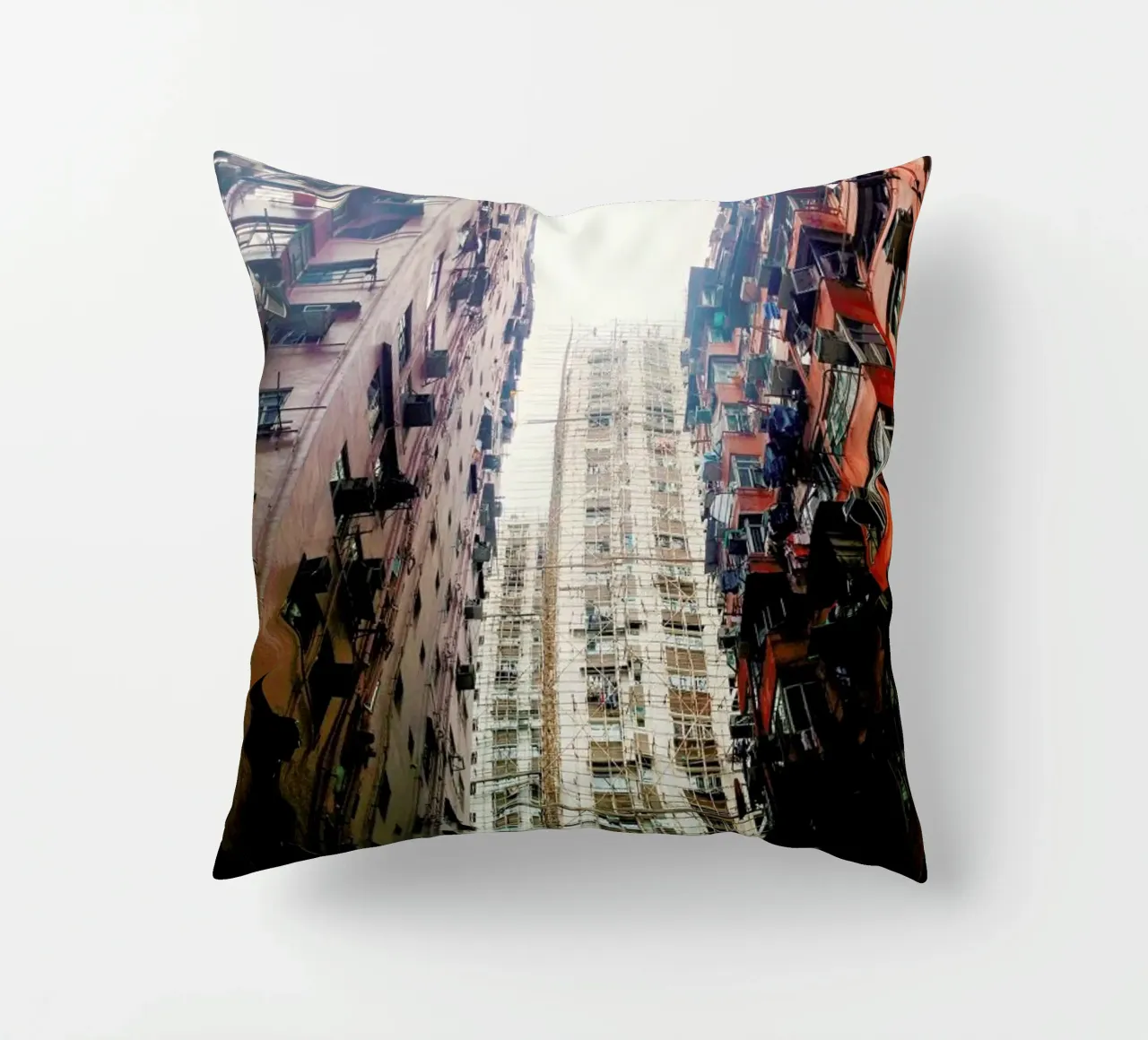 Hong Kong Architecture decorative cushion by Marc Schulthess