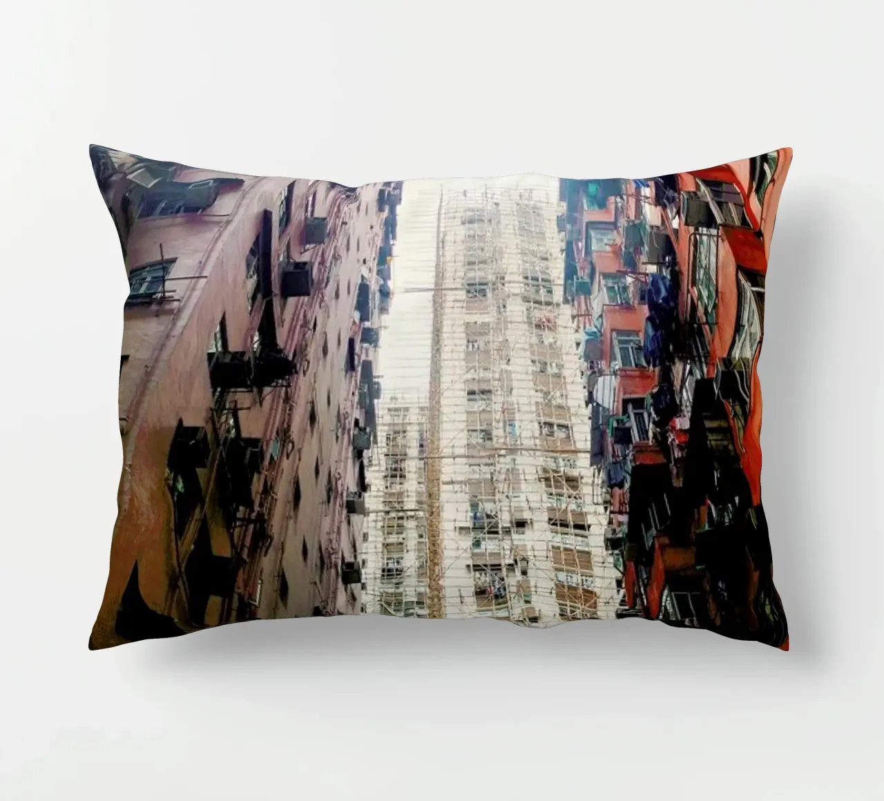 Hong Kong Architecture decorative cushion by Marc Schulthess
