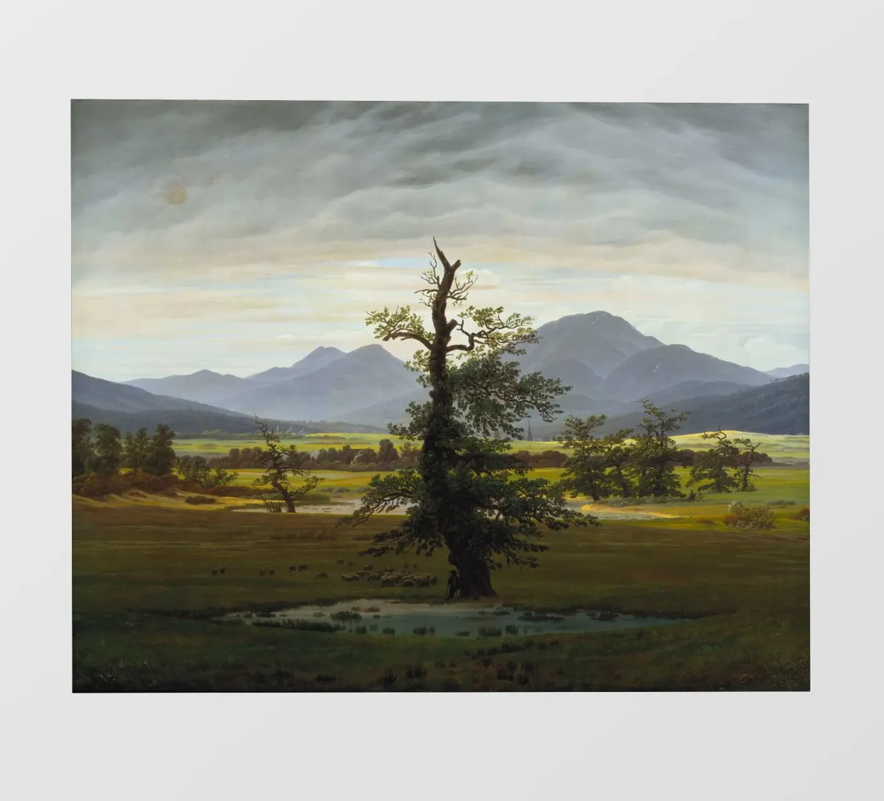 Caspar David Friedrich - The Lone Tree backlit film by Timeless Artworks