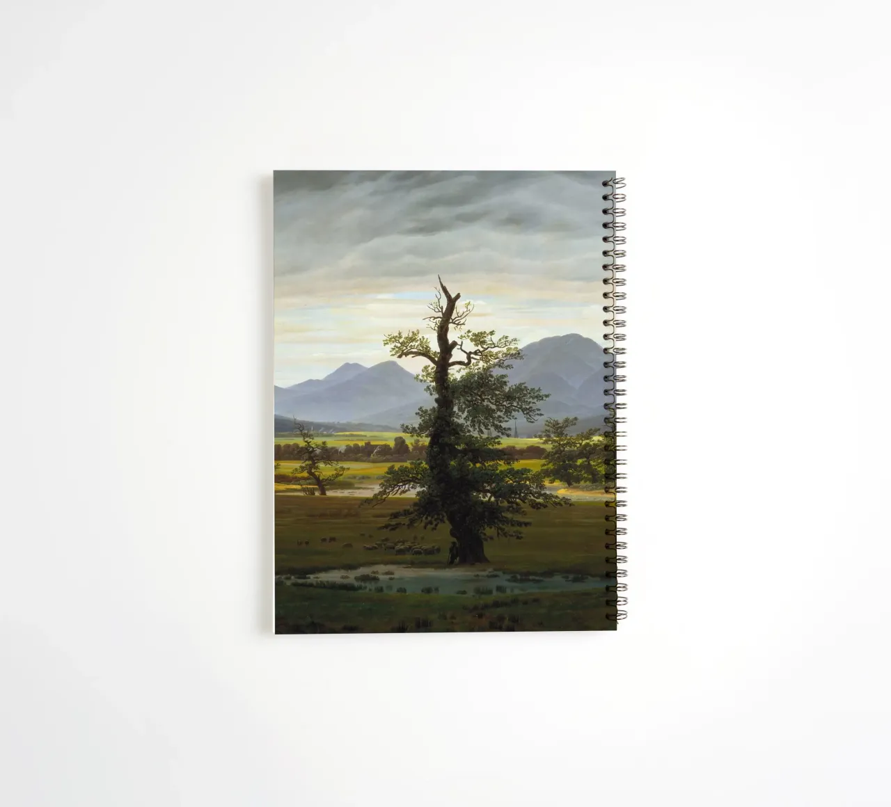 Caspar David Friedrich - The Lone Tree spiral notebook by Timeless Artworks