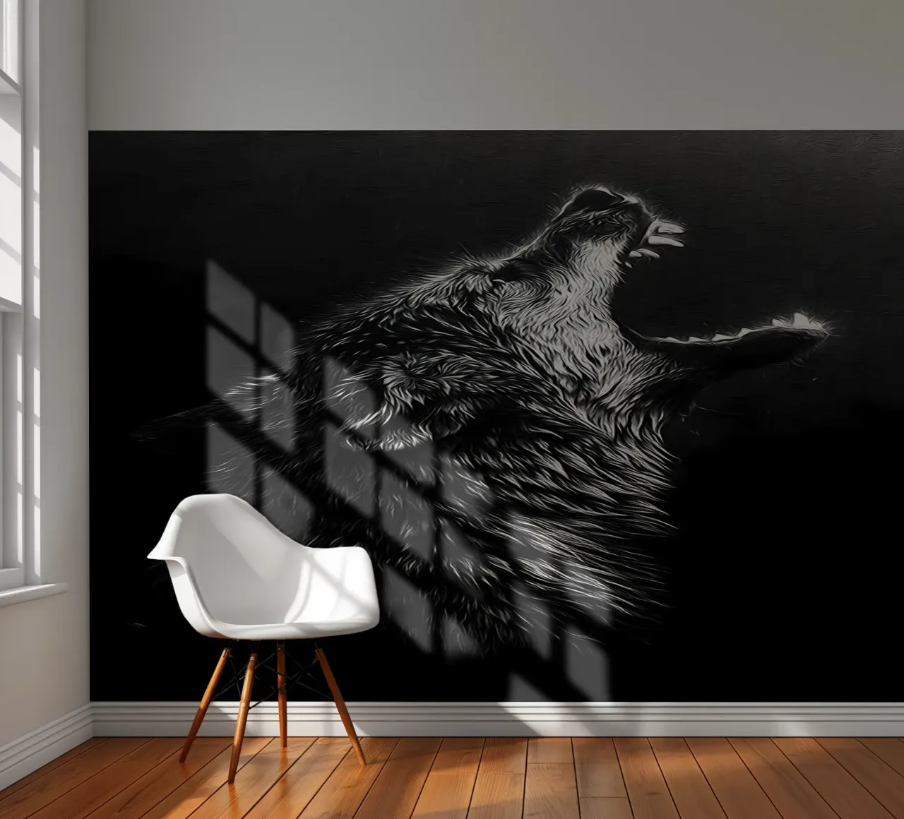 Wolf Dier fotobehang van Pierre Walton