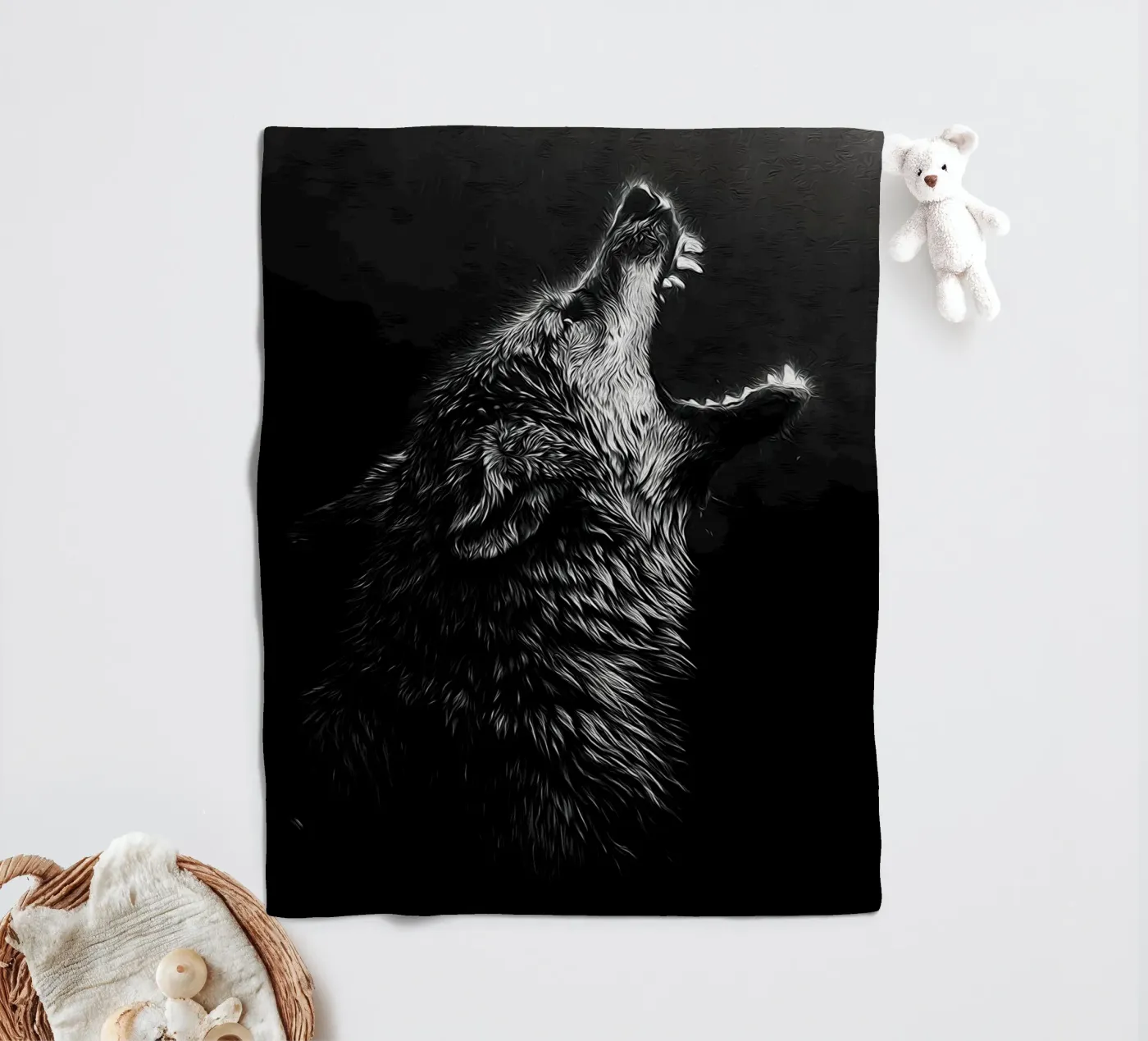 Wolf Animal fleecedeken van Pierre Walton