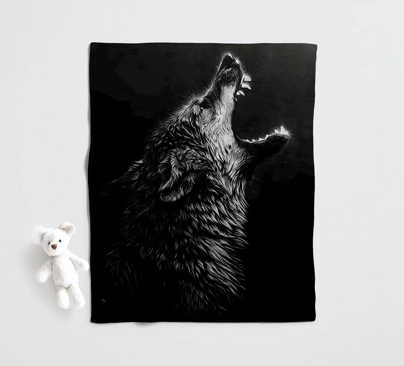 Wolf Animal fleecedeken van Pierre Walton