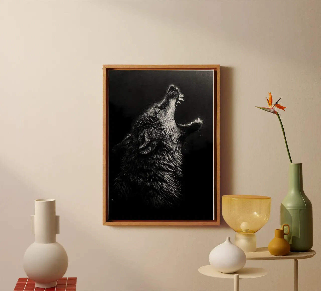 Wolf Animal canvas by Pierre Walton