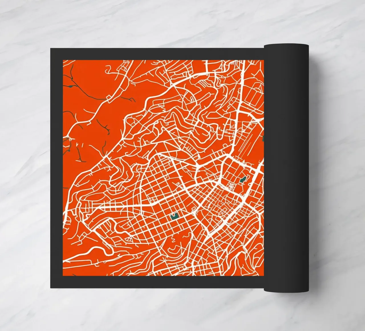 Map STUTTGART GERMANY doormat by Christopher Adams