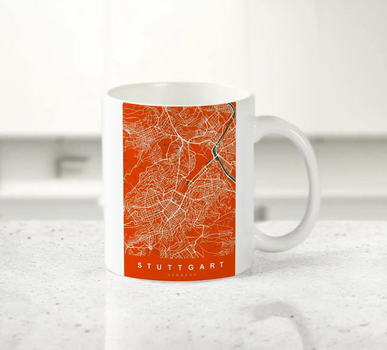 Mappa STUTTGART GERMANIA tazza in ceramica da Christopher Adams