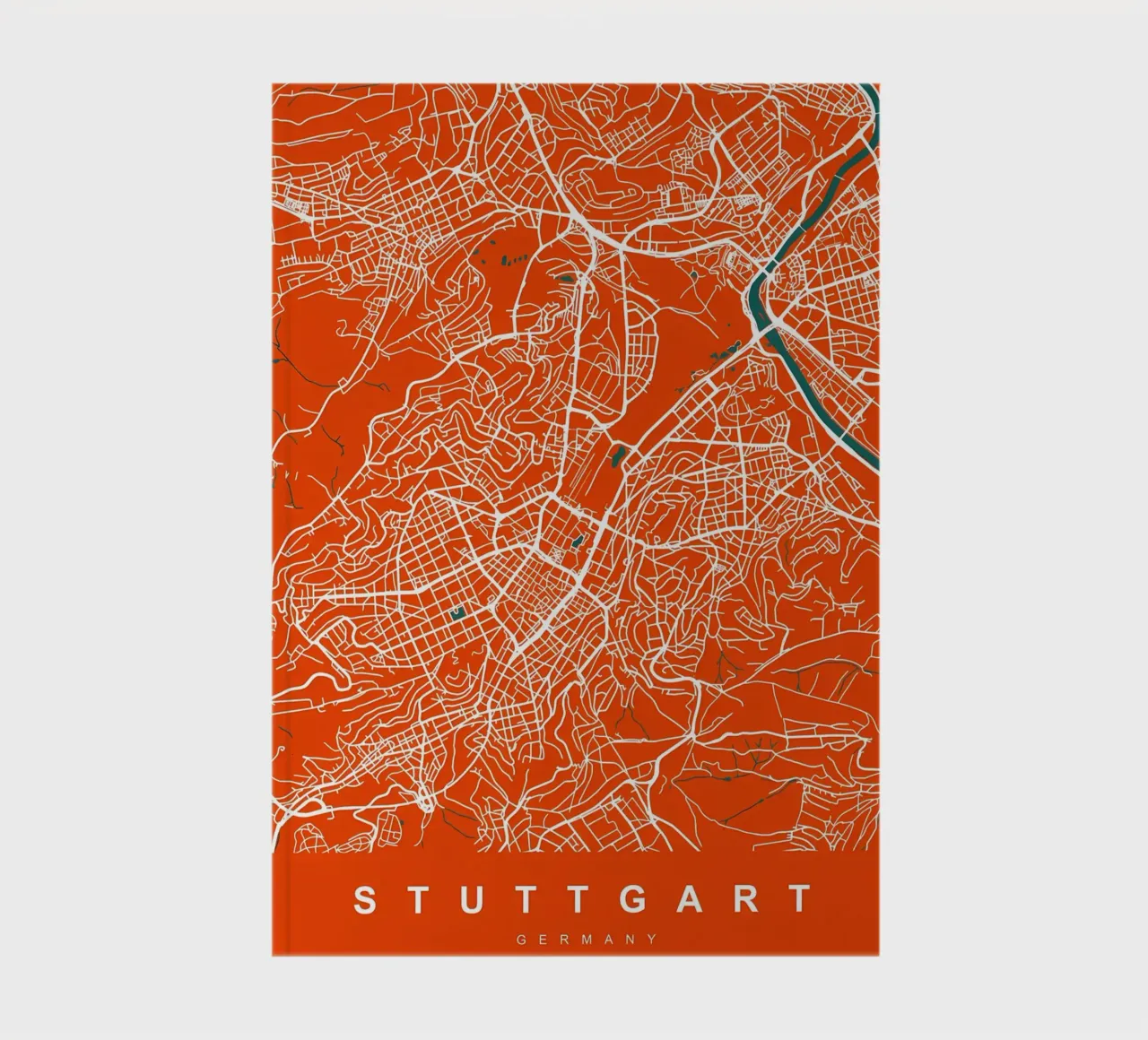 Map STUTTGART GERMANY notebook by Christopher Adams