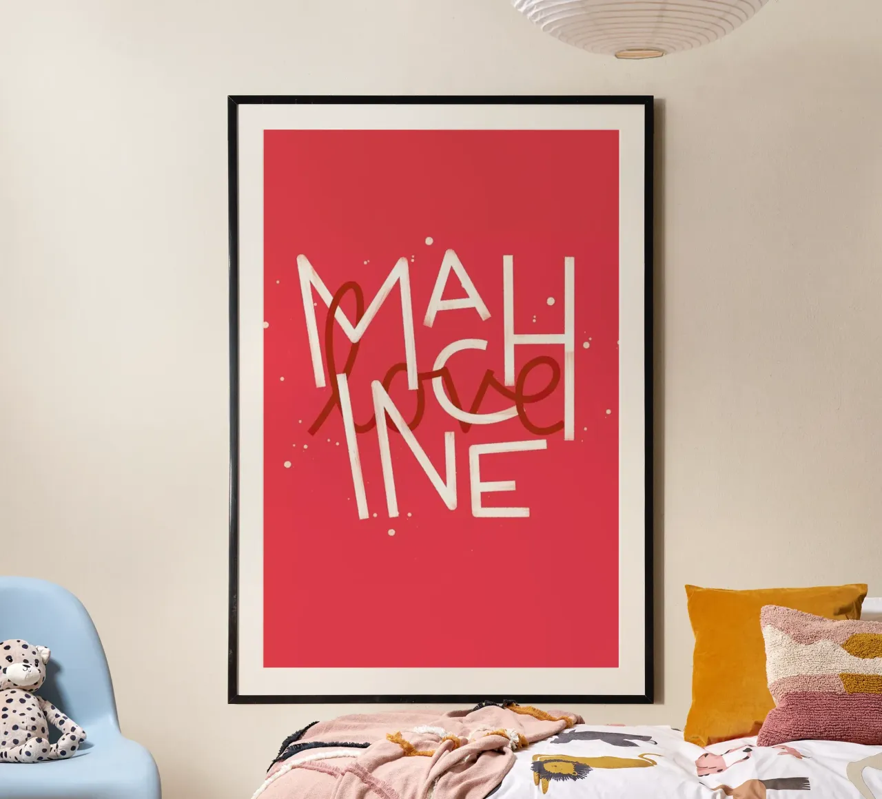 Love Machine poster con telaio in legno da Summerchamps