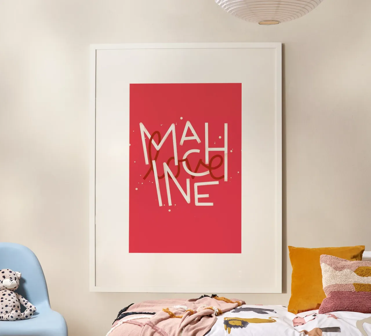 Love Machine poster con telaio in legno da Summerchamps