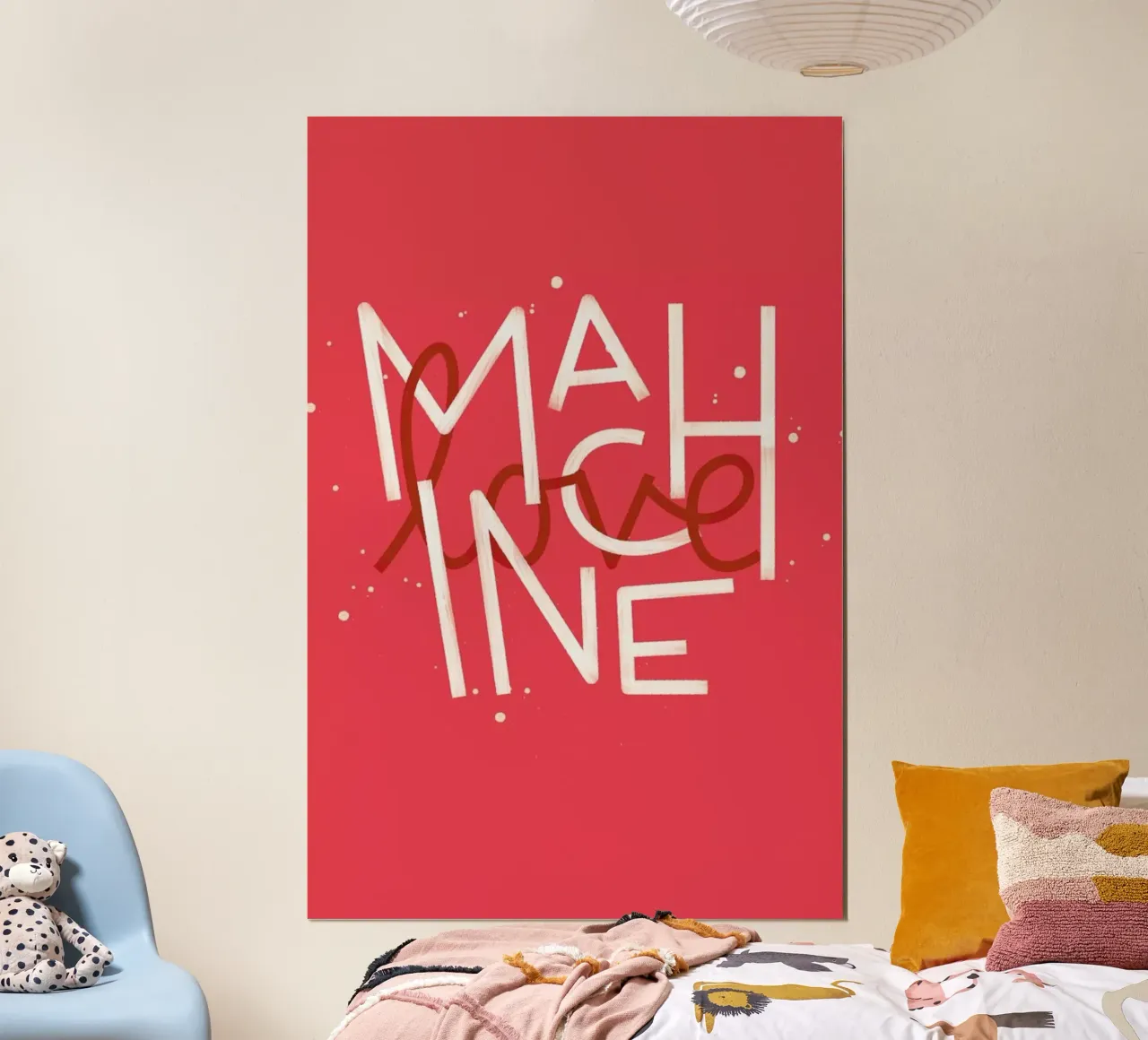 Love Machine poster con telaio in legno da Summerchamps