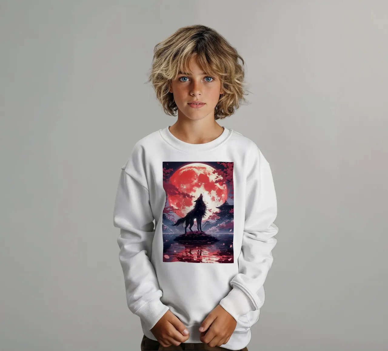 Animale lupo felpa bambino da Pierre Walton