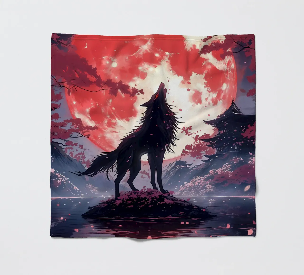 Animale lupo coperta in pile da Pierre Walton