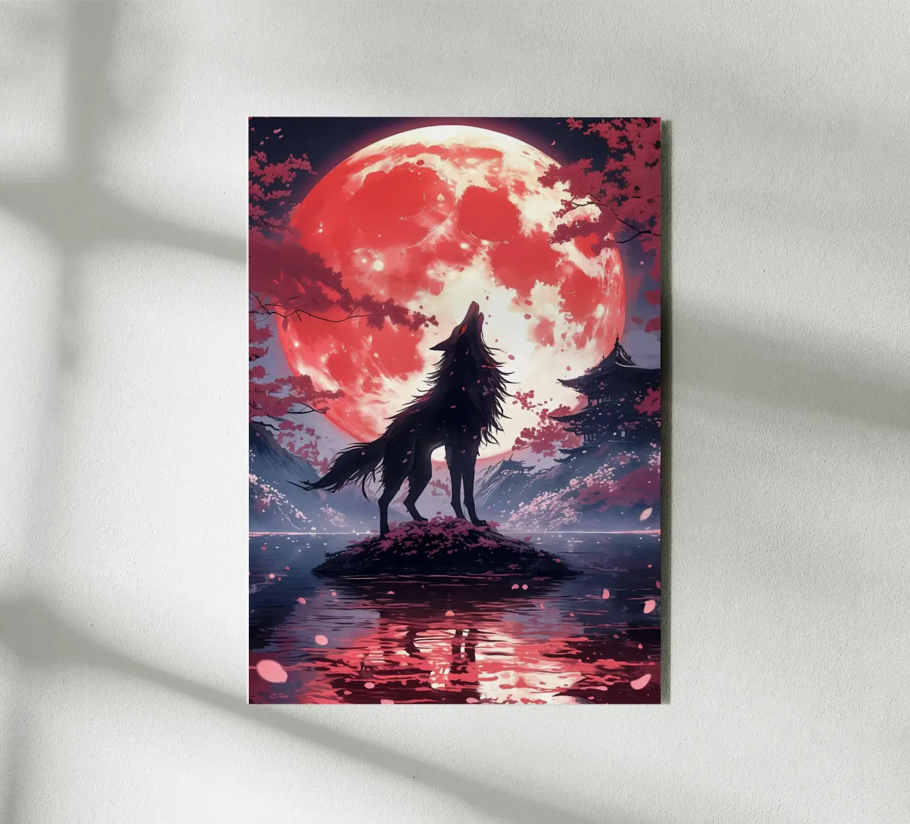 Animale lupo alluminio dibond da Pierre Walton