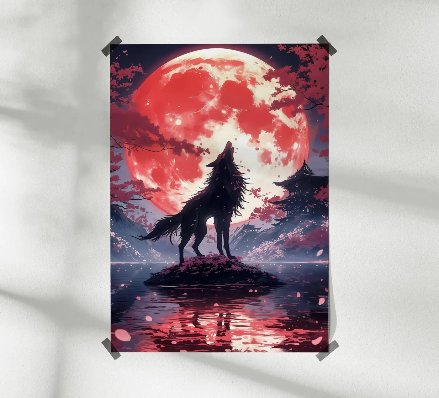 Wolf Dier poster van Pierre Walton