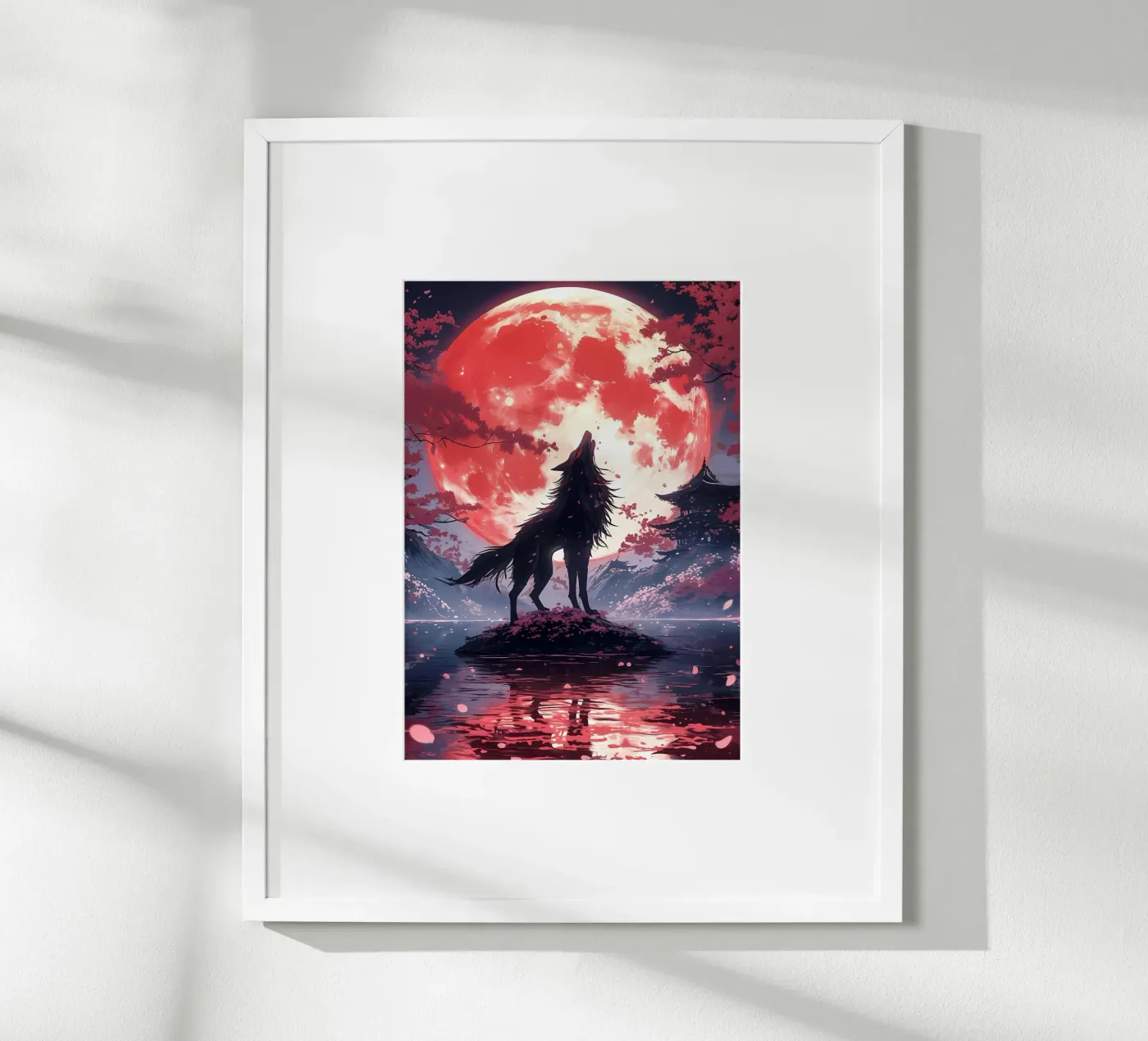 Wolf Dier poster van Pierre Walton