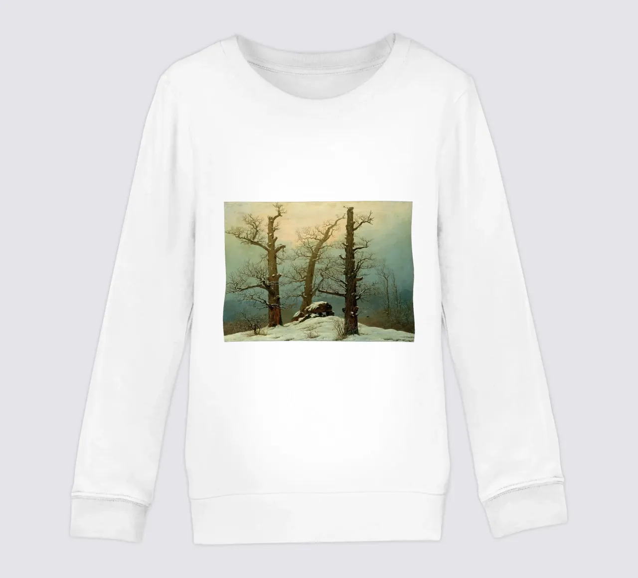 Caspar David Friedrich - Cairn nella neve felpa bambino da Timeless Artworks