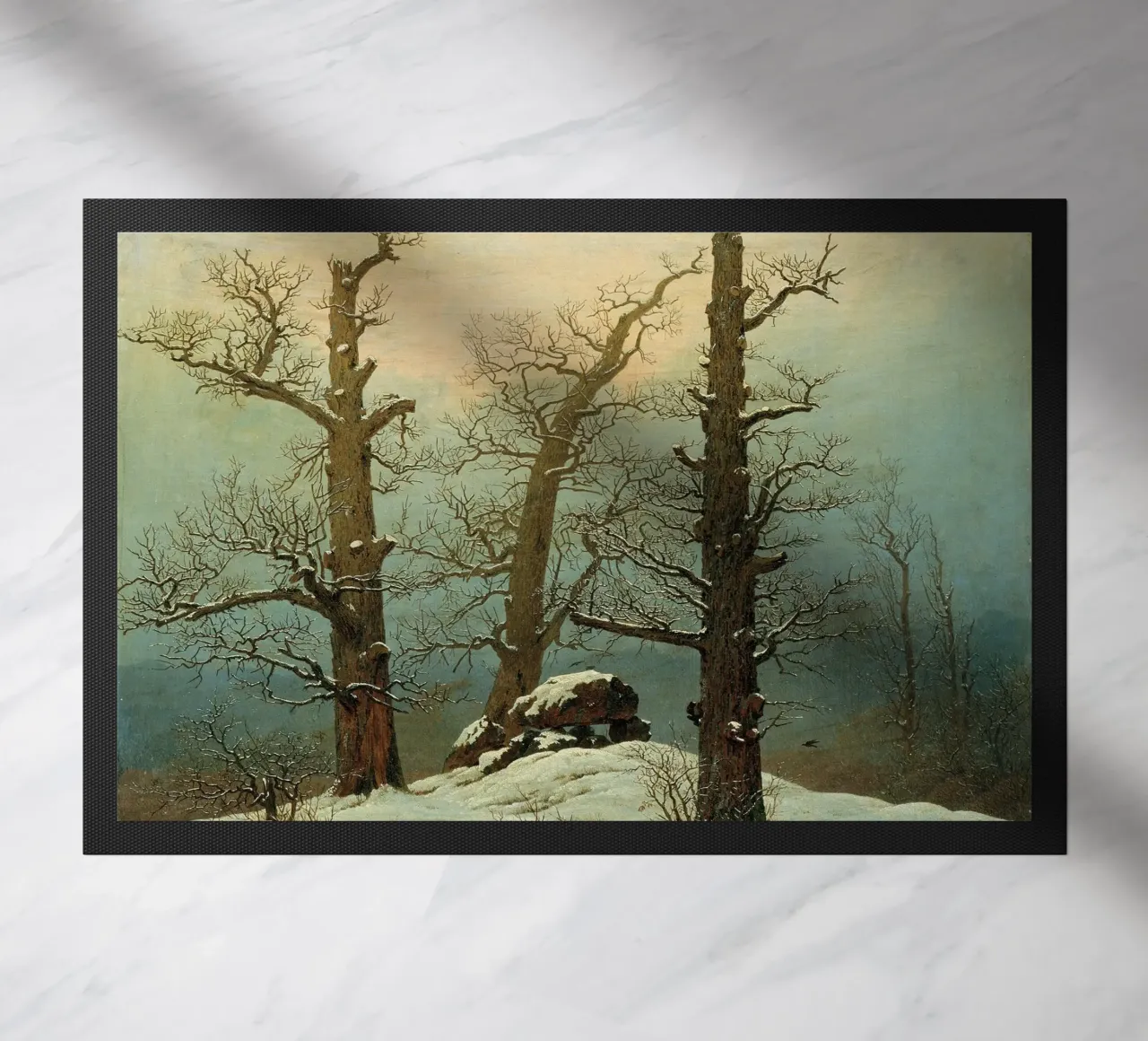 Caspar David Friedrich - Cairn nella neve zerbino da Timeless Artworks