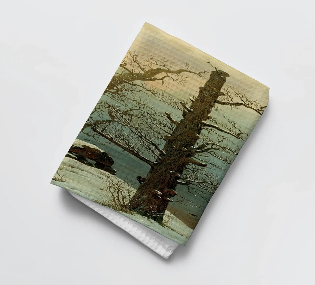 Caspar David Friedrich - Cairn nella neve canovaccio da cucina da Timeless Artworks