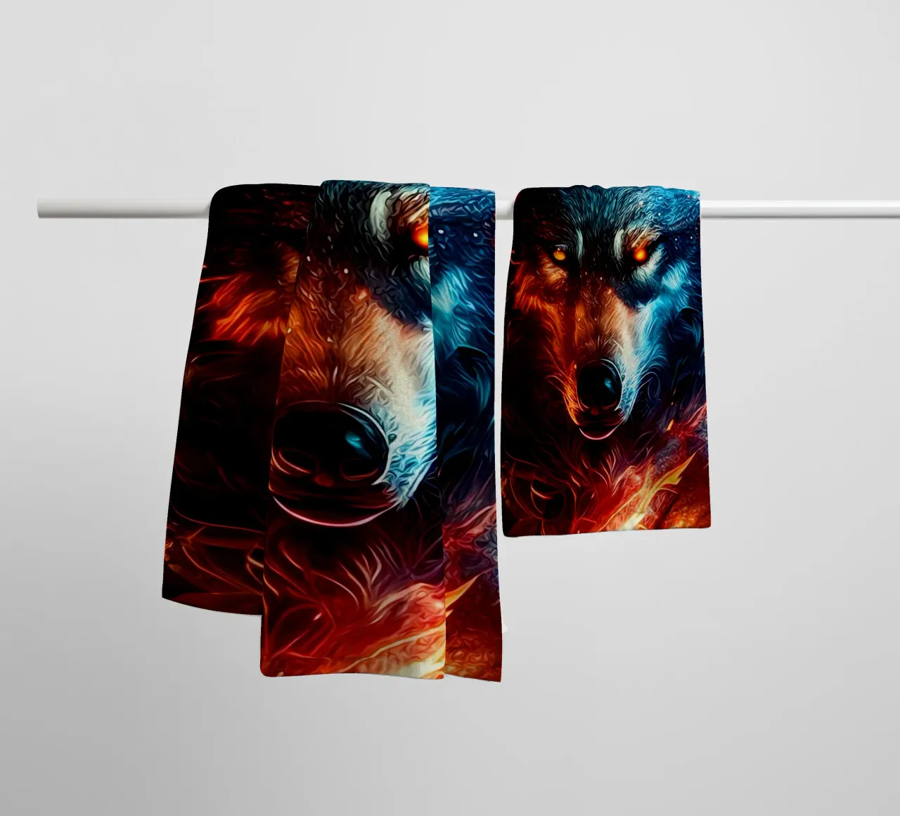 Wolf Tier Handtuch von Pierre Walton
