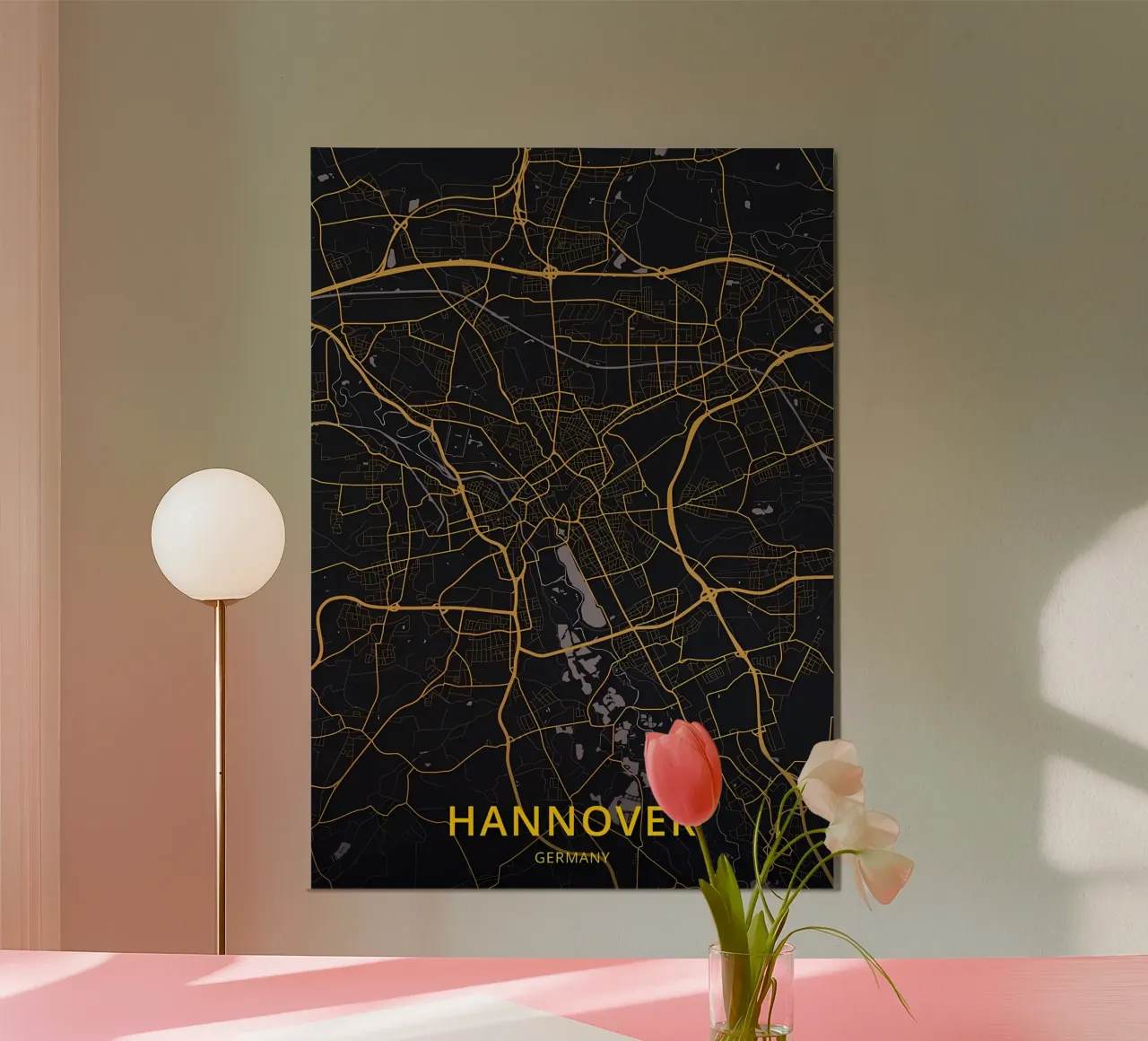 HANNOVER poster con telaio in legno da Christopher Adams