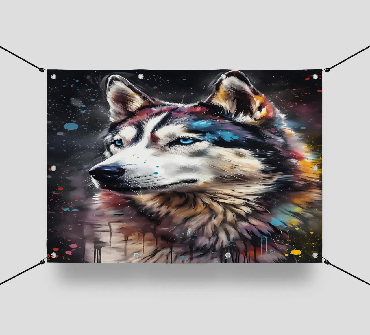 Animale lupo telo in pvc da Pierre Walton