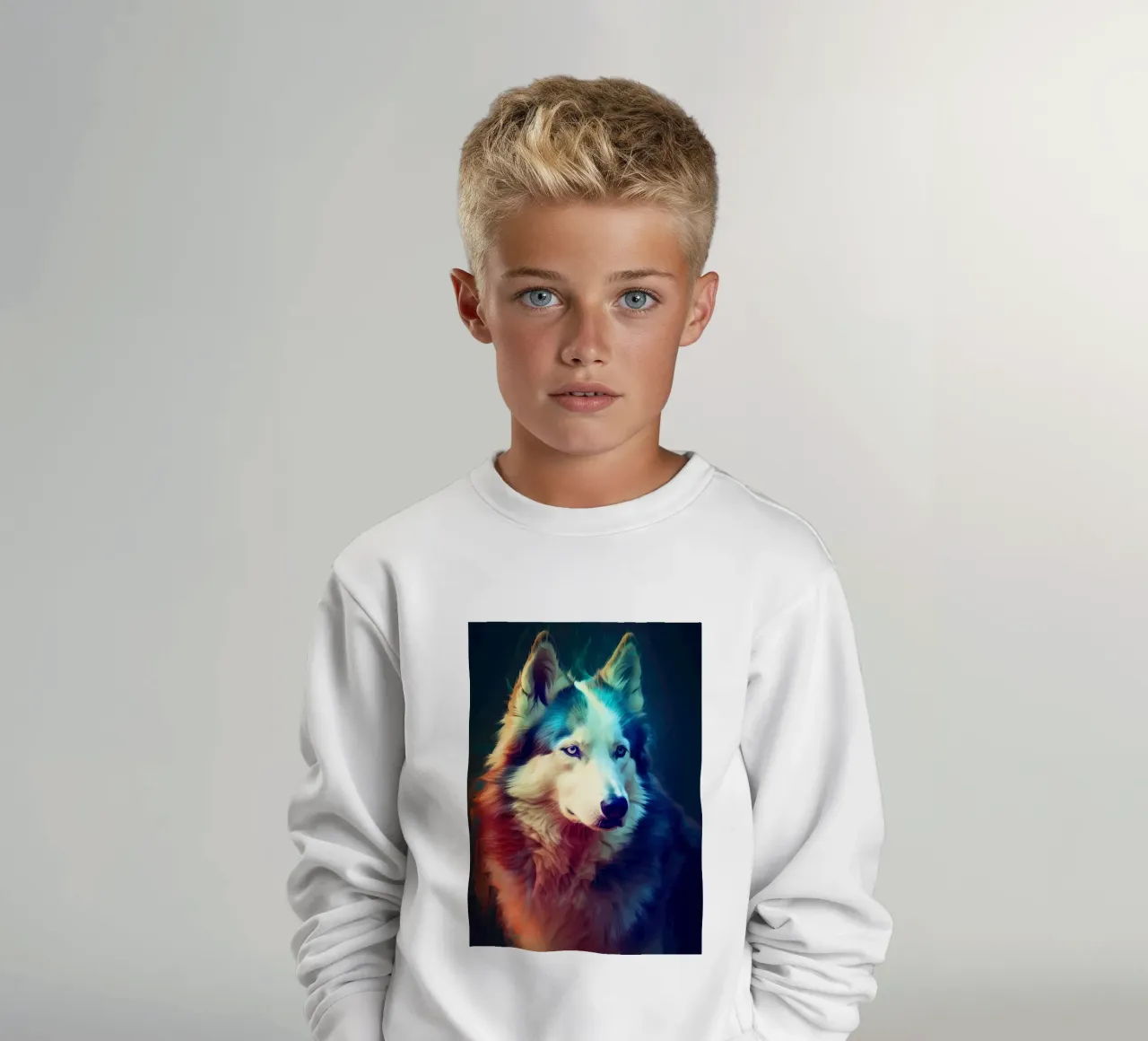 Animale lupo felpa bambino da Pierre Walton