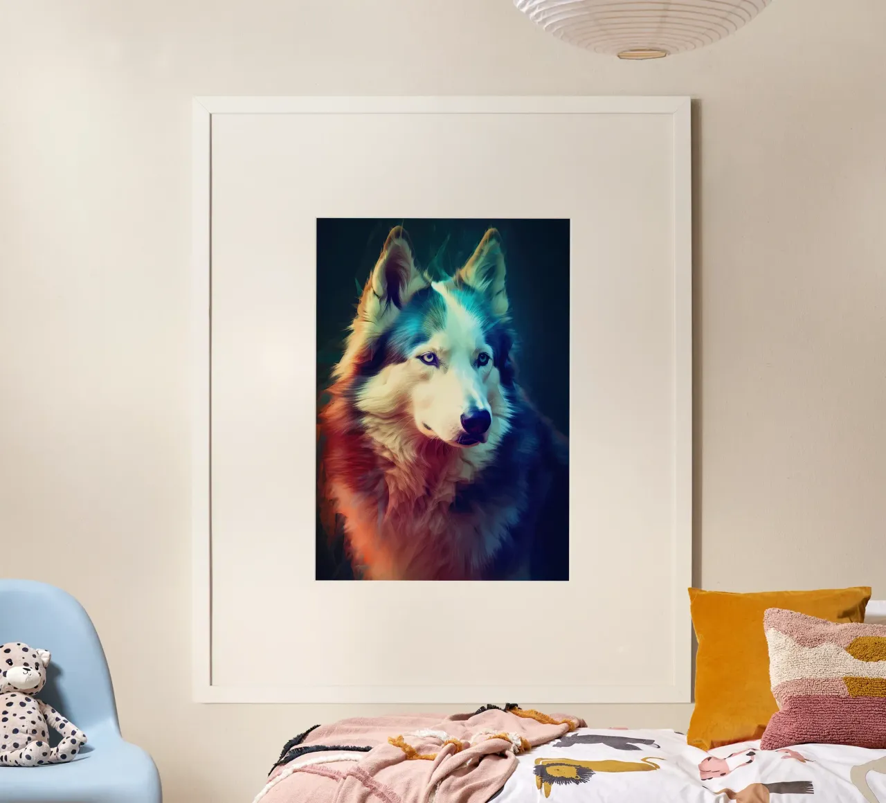 Wolf Dier poster van Pierre Walton