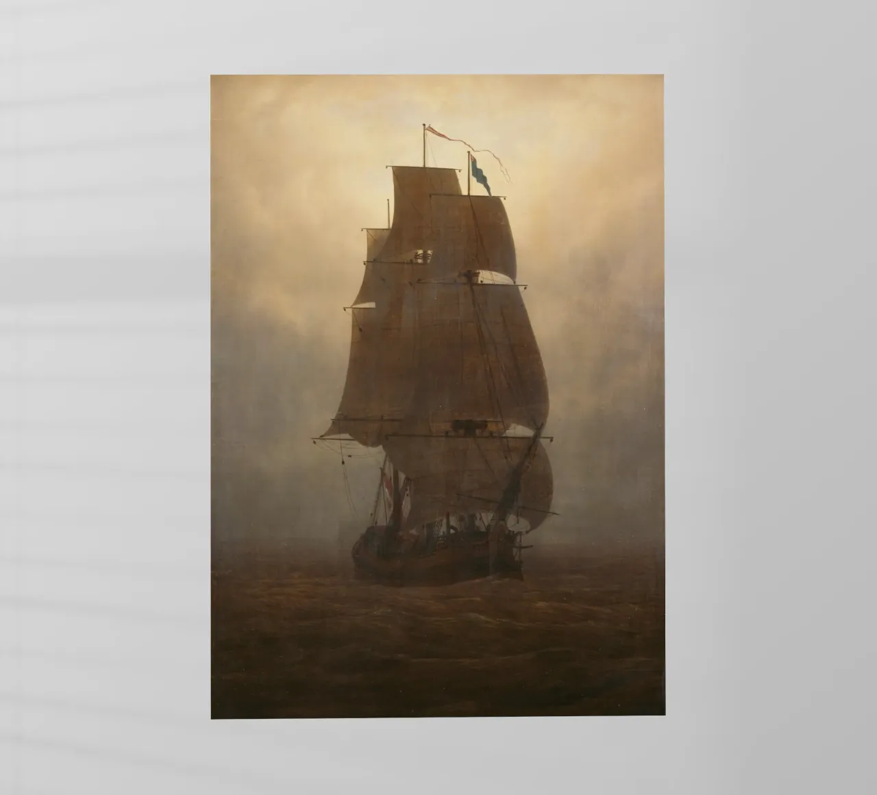 Caspar David Friedrich - Veliero pellicola backlit da Timeless Artworks