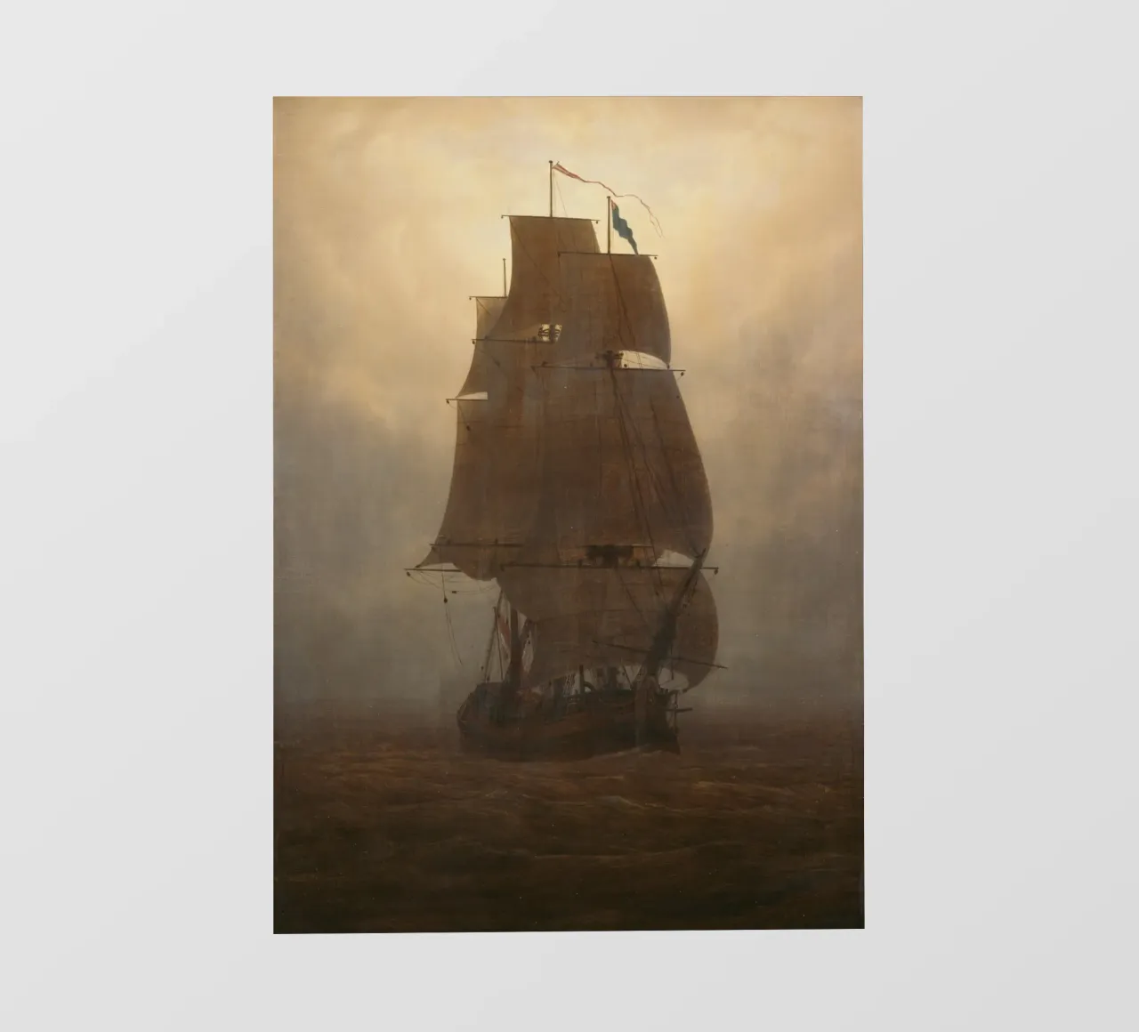 Caspar David Friedrich - Veliero pellicola backlit da Timeless Artworks