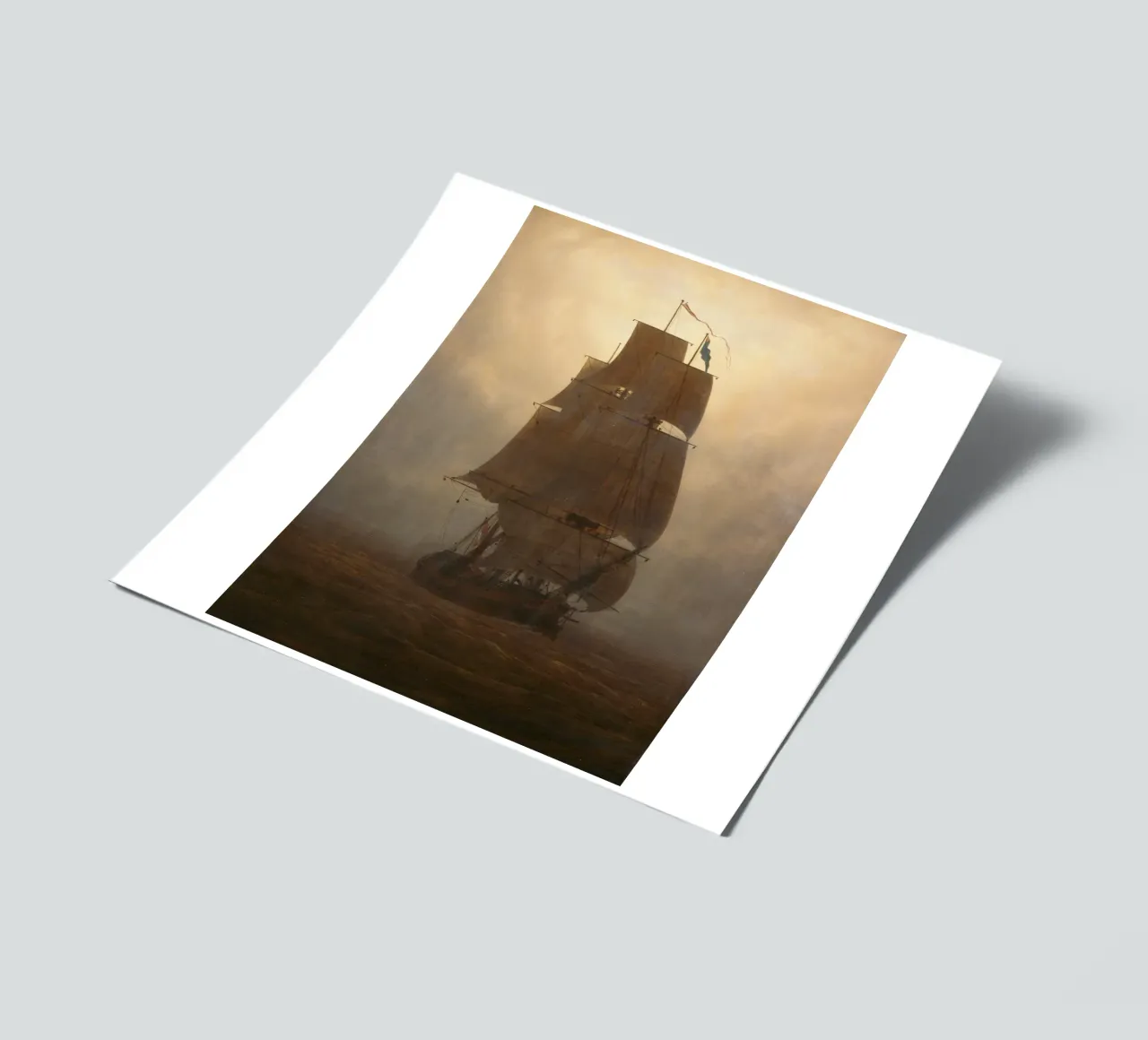 Caspar David Friedrich - Voilier planche autocollant de Timeless Artworks