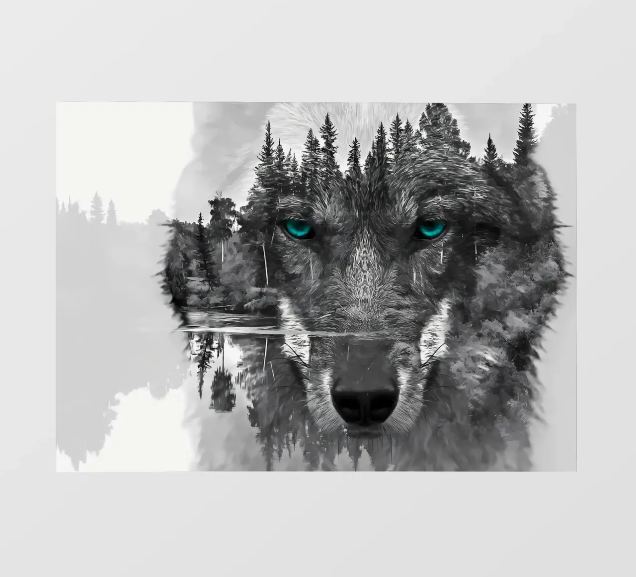 Wolf Dier fotobehang van Pierre Walton