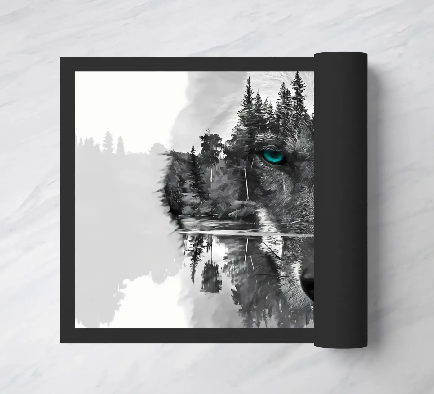 Wolf Animal deurmat van Pierre Walton