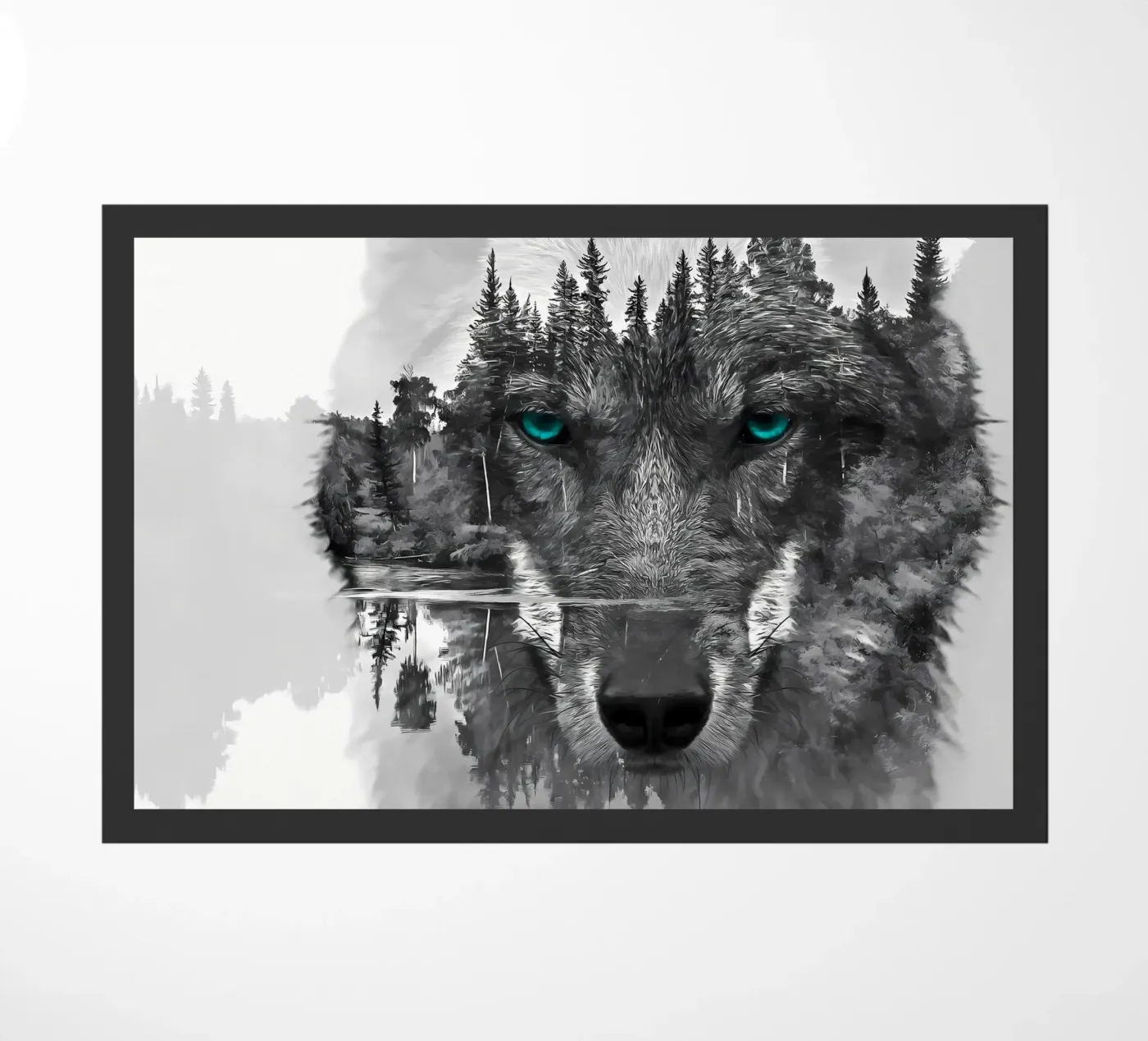 Wolf Animal deurmat van Pierre Walton