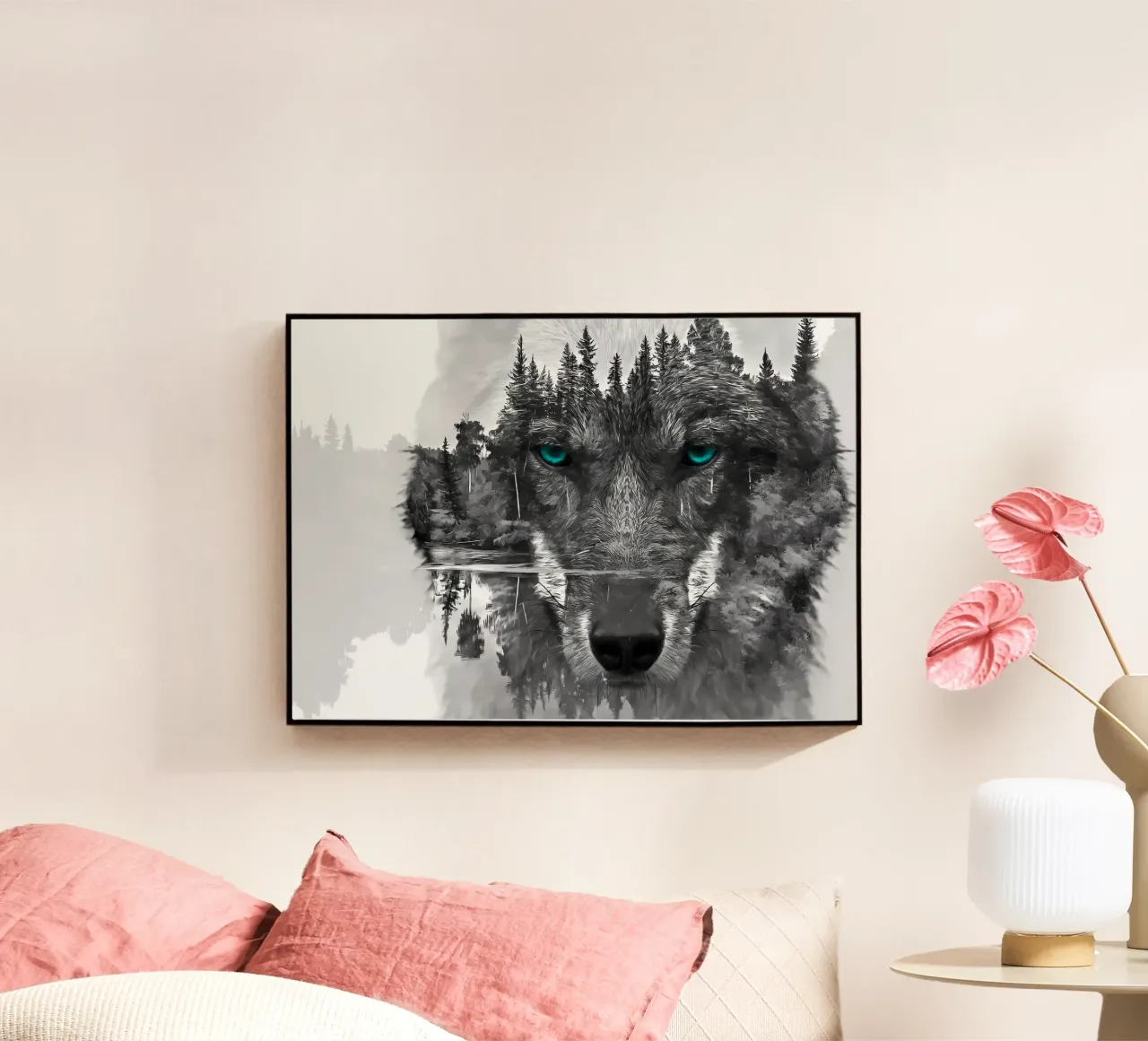 Animale lupo plexiglass da Pierre Walton