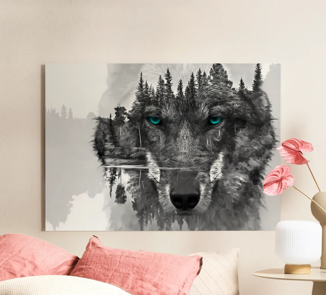 Animale lupo plexiglass da Pierre Walton