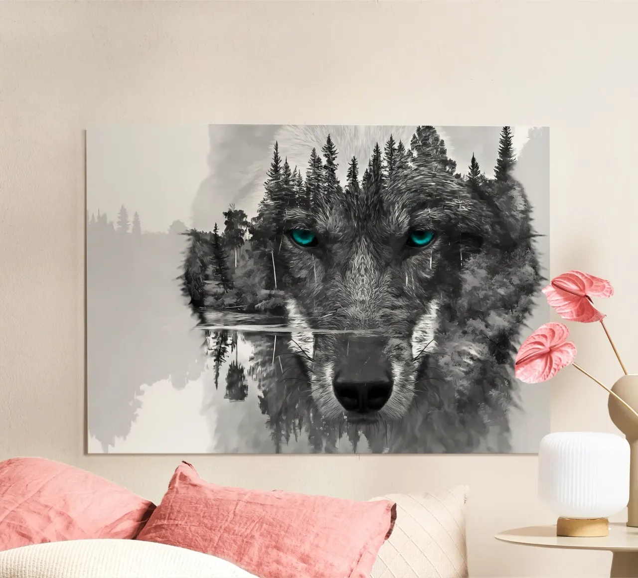 Wolf Animal hahnemühle by Pierre Walton