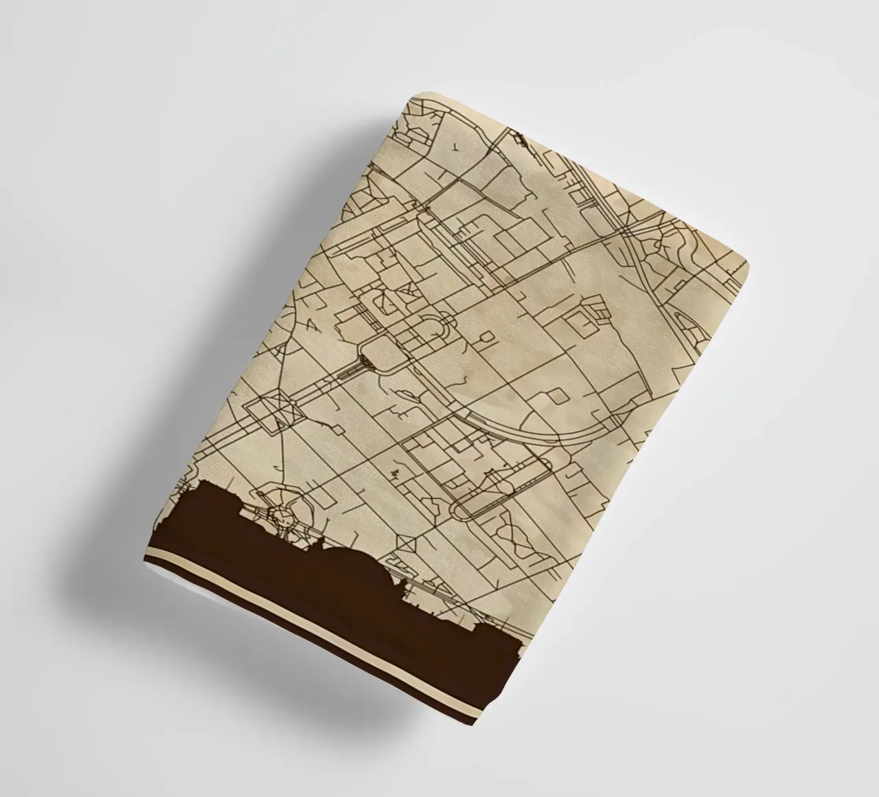 Berlin Map Skyline towel by Christopher Adams