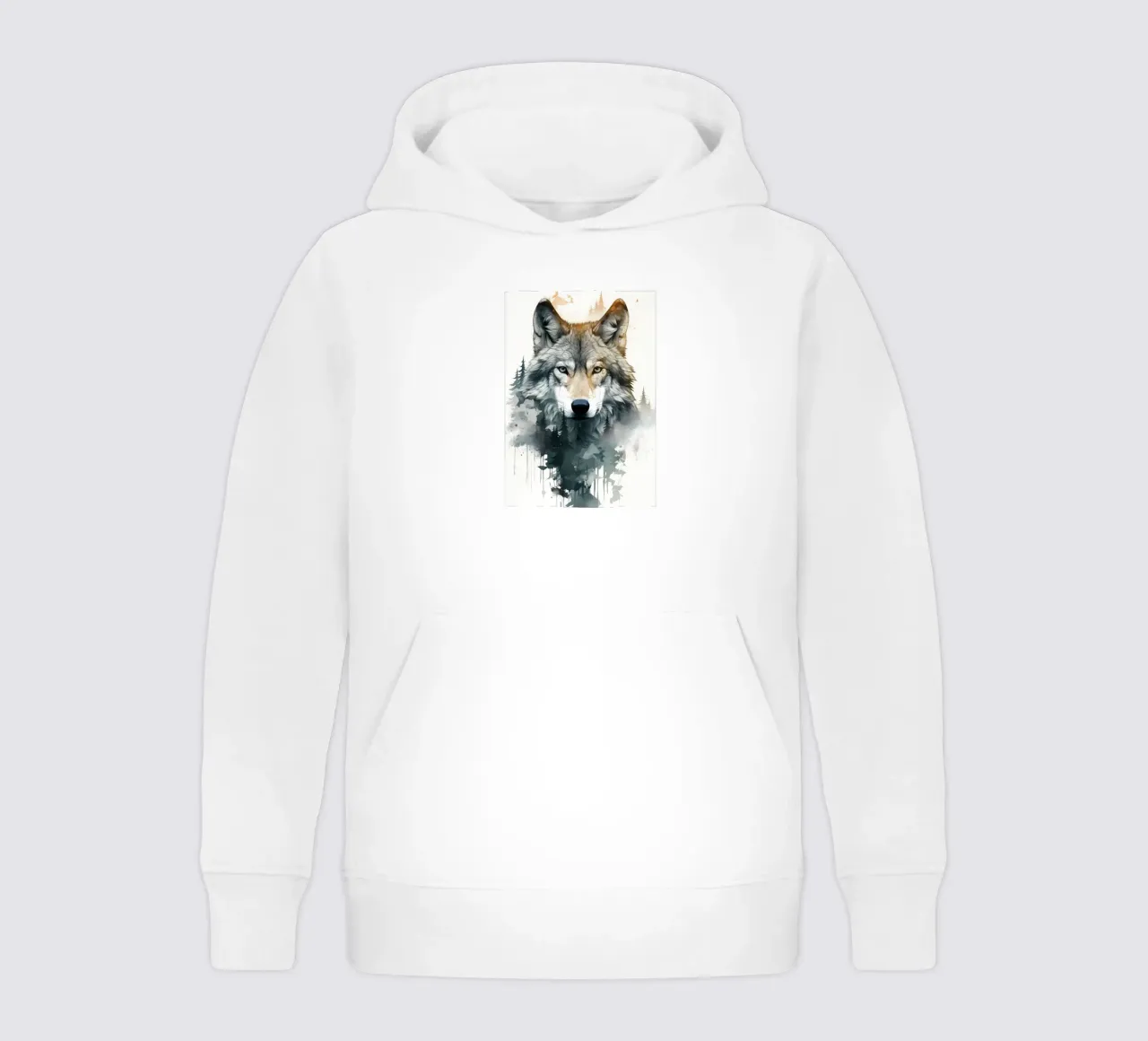 Wolf Animal kids hoodie by Pierre Walton